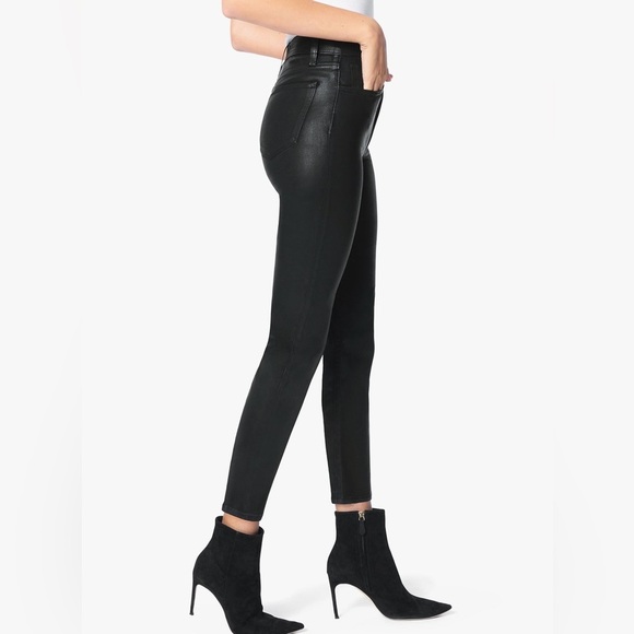 JOE’S JEANS Jet Black Coated Skinny Ankle Jeans, Size 30 - Picture 13 of 15